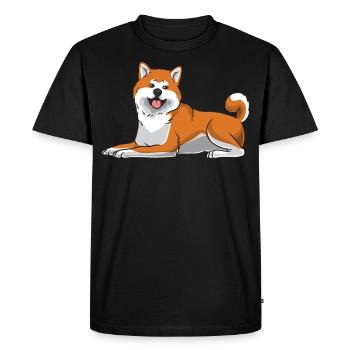 Akita Inu Chien - T-shirt Premium bio Homme - noir - Devant - Nico (187cm)