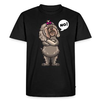 Bolonka Zwetna Sturer chien drôle - T-shirt Premium bio Homme - noir - Devant - Nico (187cm)