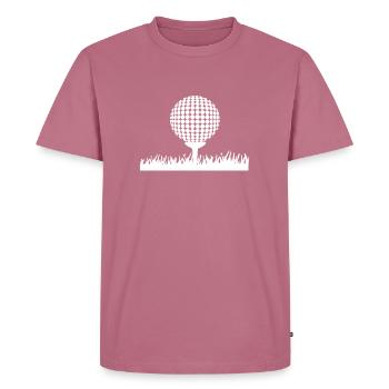 Golf golf ballon - T-shirt Premium bio Homme - mauve - Devant - Nico (187cm)