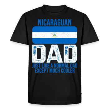 Nicaraguan Dad Nicaragua flag for Father's Day - Men's Premium Organic T-Shirt - black - Front - Nico (187cm)