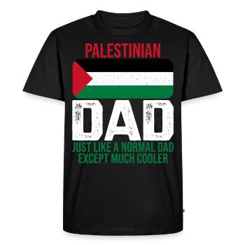 Palestinian Dad drapeau palestine pour la fête des pères - T-shirt Premium bio Homme - noir - Devant - Nico (187cm)