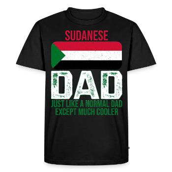 Soudane papa drapeau soudanais pour la fête des pères - T-shirt Premium bio Homme - noir - Devant - Nico (187cm)