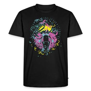 Rave Bae - T-shirt Premium bio Homme - noir - Devant - Nico (187cm)