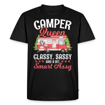 Camper Queen - T-shirt Premium bio Homme - noir - Devant - Nico (187cm)