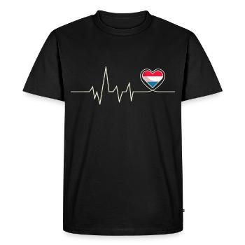 Luxembourg Battements de Coeur Grand-Duché - T-shirt Premium bio Homme - noir - Devant - Nico (187cm)