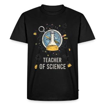 Sciences naturelles Chimie Biologie Phsysik Professeur - T-shirt Premium bio Homme - noir - Devant - Nico (187cm)