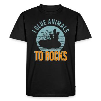 Auqarium Corail Aquariste Eau salée Animal - T-shirt Premium bio Homme - noir - Devant - Nico (187cm)