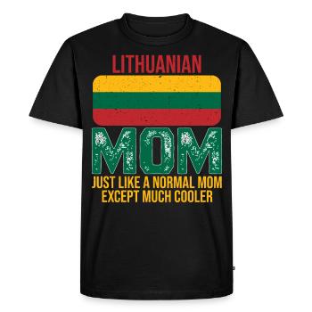 Drapeau Lituanien de la Mère Lithuanienne pour la fête des mères - T-shirt Premium bio Homme - noir - Devant - Nico (187cm)