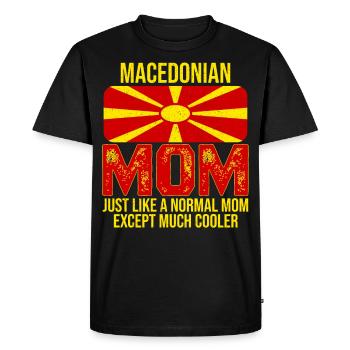 Macedonian Mom North Macedonia Flag for Mother - Men's Premium Organic T-Shirt - black - Front - Nico (187cm)