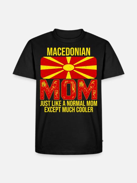 Macedonische Moeder Noord-Macedonië Vlag voor Moeder - Mannen Premium Bio T-shirt - zwart