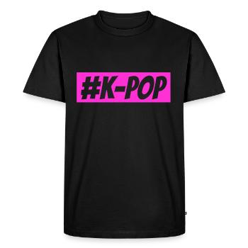 #K POP - Men's Premium Organic T-Shirt - black - Front - Nico (187cm)