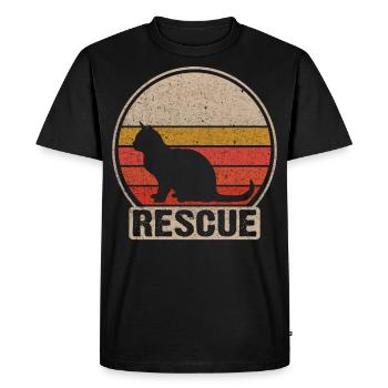 Rétro rétro rétro Rescue Gift - T-shirt Premium bio Homme - noir - Devant - Nico (187cm)