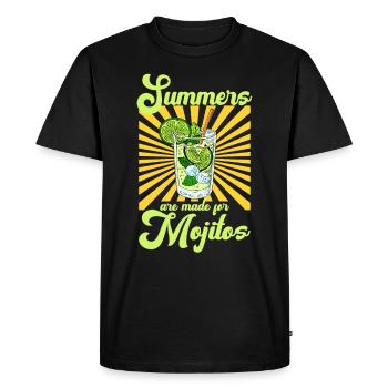 Summers are made for Mojitos - T-shirt Premium bio Homme - noir - Devant - Nico (187cm)