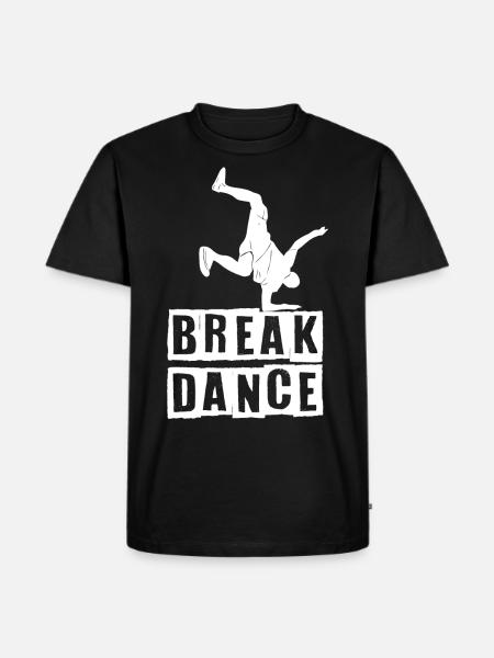 Breakdance dancing dancer BBoy - Men's Premium Organic T-Shirt - black
