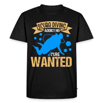 Plongée sous marine en vacances - T-shirt Premium bio Homme - noir - Devant - Nico (187cm)