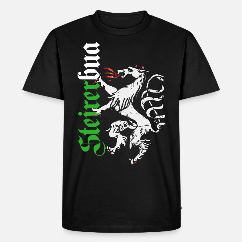 Steirerbua - Männer Premium Bio T-Shirt - Schwarz