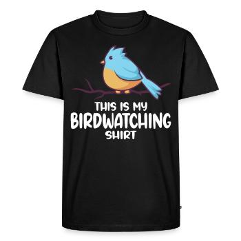 Bird Watching Orinthologist Birdwatching Gift - Men's Premium Organic T-Shirt - black - Front - Nico (187cm)