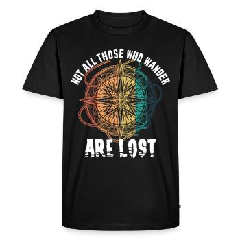 Not all those who wander are lost - Men's Premium Organic T-Shirt - black - Front - Nico (187cm)