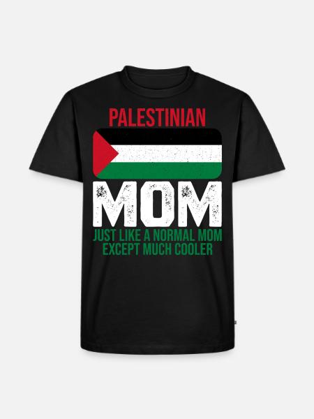 Palestinian Mom Palestine Flag for Mother's Day - Men's Premium Organic T-Shirt - black