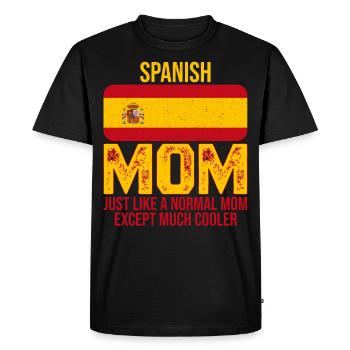 Spanish Mom Spain flag for Mother's Day - Men's Premium Organic T-Shirt - black - Front - Nico (187cm)
