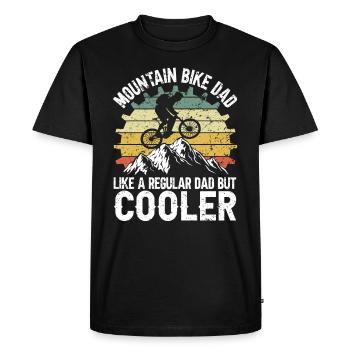 Cooler Mountainbike Dad - Männer Premium Bio T-Shirt - Schwarz - Vorne - Nico (187cm)