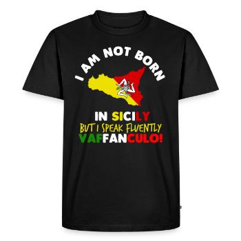 Italie Sicile Sicilia Siciliens italiens Gesc - T-shirt Premium bio Homme - noir - Devant - Nico (187cm)