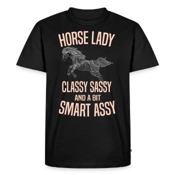 Les chevaux femme - T-shirt Premium bio Homme - noir - Devant - Nico (187cm)