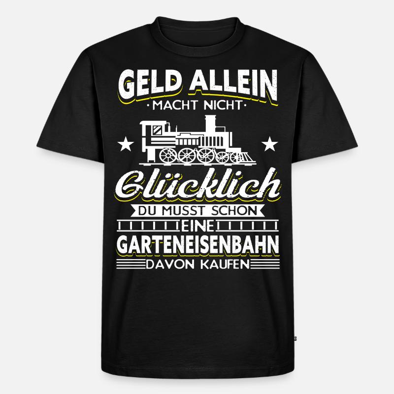 Garteneisenbahn Gartenbahn Gartenbahner - Männer Premium Bio T-Shirt - Schwarz