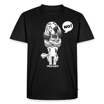Sturer English Setter Dog - Men's Premium Organic T-Shirt - black - Front - Nico (187cm)