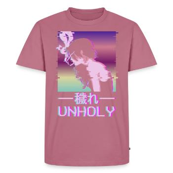 Unholy Aesthetic Anime Girl Smoking cadeau - T-shirt Premium bio Homme - mauve - Devant - Nico (187cm)