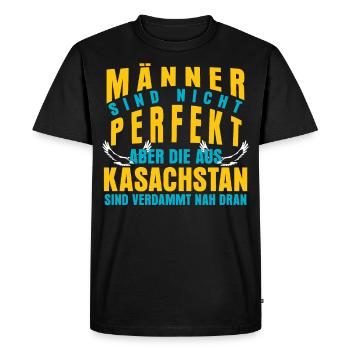 Kasachen Männer aus Kasachstan - Männer Premium Bio T-Shirt - Schwarz - Vorne - Nico (187cm)