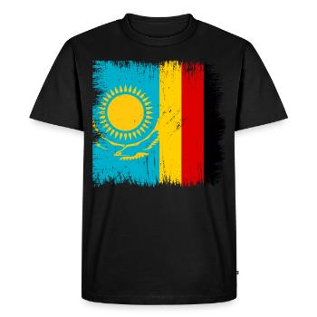 Kazakhstan Allemagne drapeau Kazakhstan - T-shirt Premium bio Homme - noir - Devant - Nico (187cm)