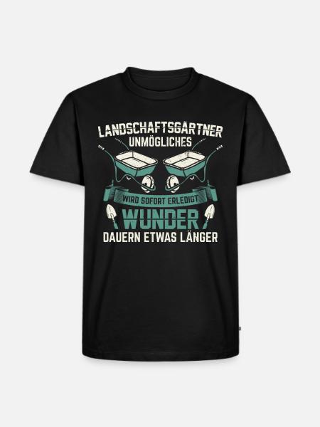Landschaftsgärtner Gärtner | Gartenbau Geschenk - Männer Premium Bio T-Shirt - Schwarz