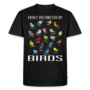Bird Watching Orinthologist Birdwatching Gift - Men's Premium Organic T-Shirt - black - Front - Nico (187cm)