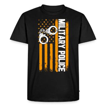 Police militaire - T-shirt Premium bio Homme - noir - Devant - Nico (187cm)