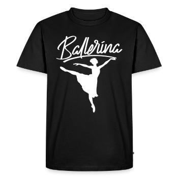 Ballerine Ballerine Ballet Danseur danse - T-shirt Premium bio Homme - noir - Devant - Nico (187cm)