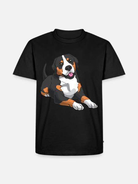 Grosser Schweizer Sennenhund - Männer Premium Bio T-Shirt - Schwarz