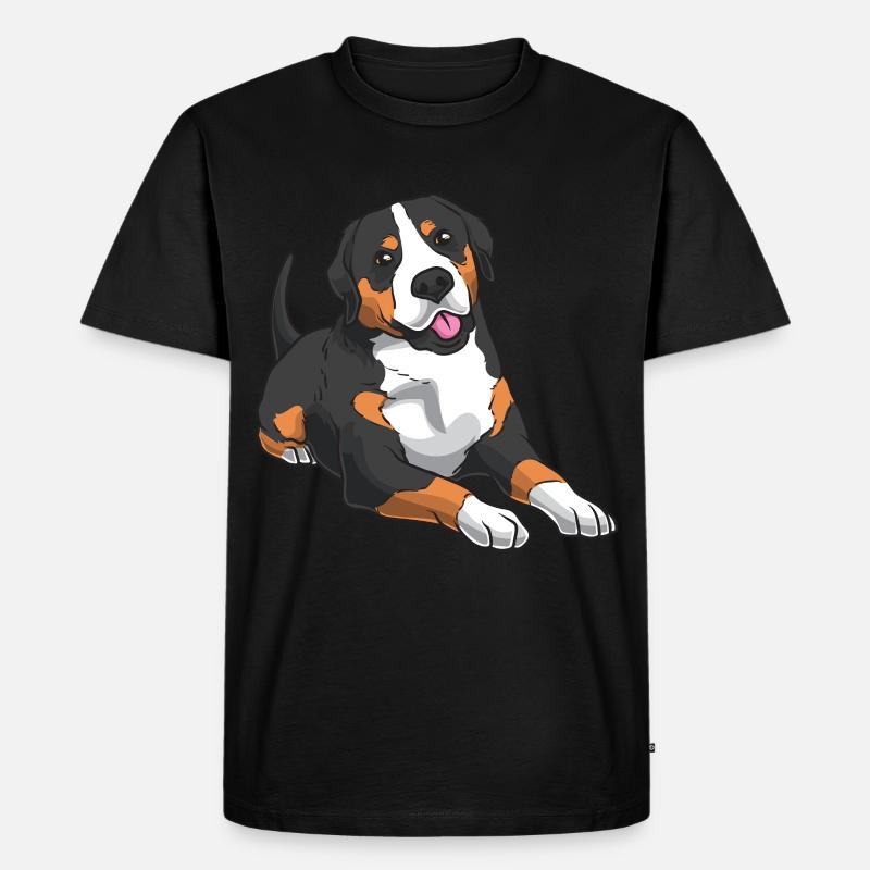 Grosser Schweizer Sennenhund - Männer Premium Bio T-Shirt - Schwarz