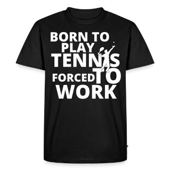 tennis / Tennis / Tennis / Tennis / Tennis jouer - T-shirt Premium bio Homme - noir - Devant - Nico (187cm)