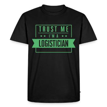 Confiance moi-même je suis logistique logistique expédition - T-shirt Premium bio Homme - noir - Devant - Nico (187cm)
