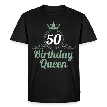 50e anniversaire 50 ans 50 années 50 Birthday Queen - T-shirt Premium bio Homme - noir - Devant - Nico (187cm)