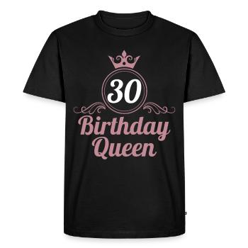 30e anniversaire 30 ans 30 ans Birthday Queen - T-shirt Premium bio Homme - noir - Devant - Nico (187cm)