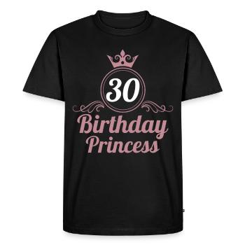 30th Birthday 30 years 30s Birthday Princess - Men's Premium Organic T-Shirt - black - Front - Nico (187cm)