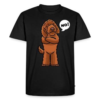 Muet Barbet Chien - T-shirt Premium bio Homme - noir - Devant - Nico (187cm)