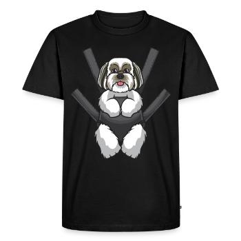 Lhasa Apso chien - T-shirt Premium bio Homme - noir - Devant - Nico (187cm)