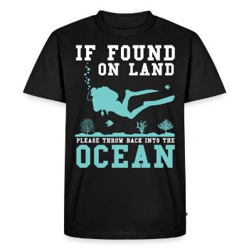 Rigolo de plongée - T-shirt Premium bio Homme - noir - Devant - Nico (187cm)