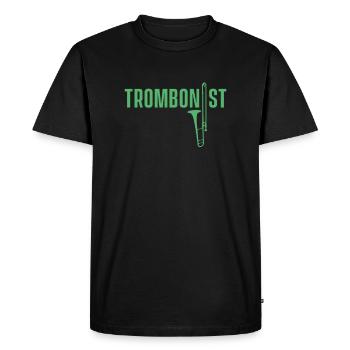 Trombonist trombones trombone trombone player - Men's Premium Organic T-Shirt - black - Front - Nico (187cm)