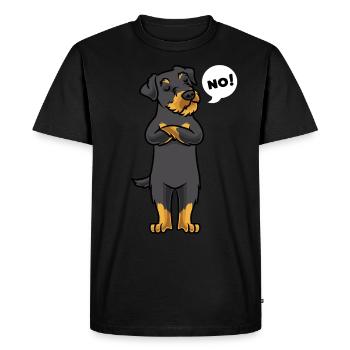 Têtu allemand de chasse chien drôle - T-shirt Premium bio Homme - noir - Devant - Nico (187cm)