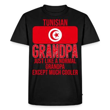 Tunisian grand-père tunisien drapeau pour la fête des pères - T-shirt Premium bio Homme - noir - Devant - Nico (187cm)