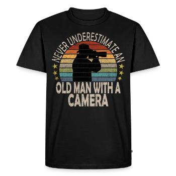 Photographer Photography Camera Photography Gift - Men's Premium Organic T-Shirt - black - Front - Nico (187cm)